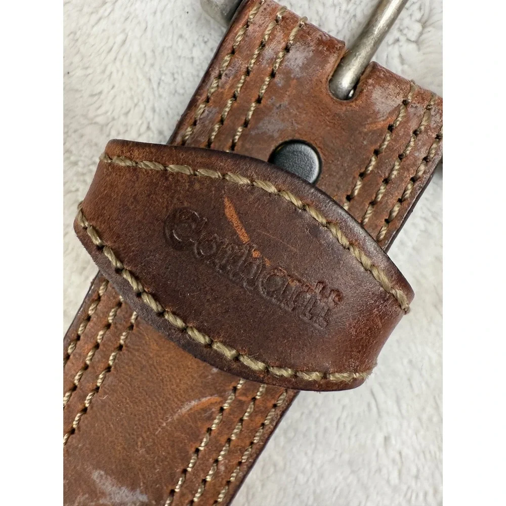 Carhartt Mens Brown Top Grain English Bridle Leather‎ Work Belt A94 BRN 42 Inch